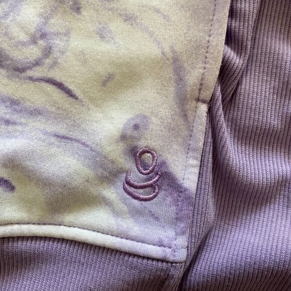 Cuddl Duds Women's Purple Marble Hoodie with rib trim - Picture 11 of 15
